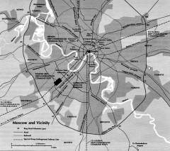В 1991 г. американский журнал «Military forces in transition. Department of Defence» опубликовал карту ветки секретного метро в Москве, пролегающей от Кремля (выделена пунктирной линией).