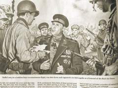 Художники журнала изобразили, как американские солдаты берут в плен Василия Сталина