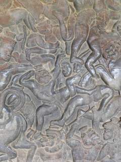 Ангкор-Ват. Сцена сражения на барельефе
(Фото – Таня Егорова)