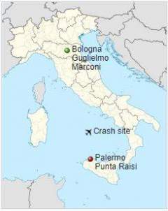 Карта с отметкой места катастрофы (фото: en.wikipedia.org)