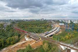 Андрей Бочкарёв: Путепровод тоннельного типа на южном участке МСД готов на 80%
