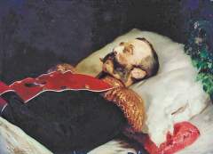 Царь-реформатор погиб, когда вопрос о принятии
«почти Конституции» был практически решён.
К. Маковский «Александр II на смертном одре»