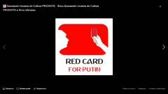 Украинские националисты в Аргентине и их агенты в Россотрудничестве предъявили президенту Путину красную карточку (фото с сайта «Просвиты»)