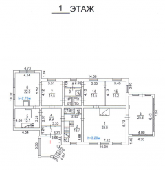 Поэтажный план здания «Дача Левинсона» (архитектор Шехтель), первый этаж