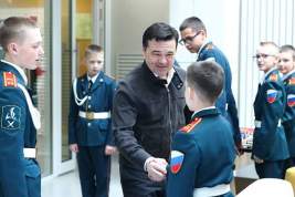 Губернатор Московской области Андрей Воробьев встретился с кадетами школы «Корабелы Прионежья»