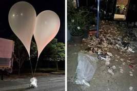 КНДР вновь запустила воздушные шары с мусором и навозом на Южную Корею