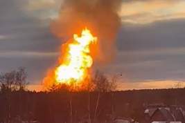 На газопроводе в Ленобласти произошел пожар