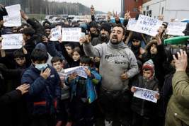 Находящиеся в Белоруссии беженцы устроили митинг, выступив против возвращения в Ирак