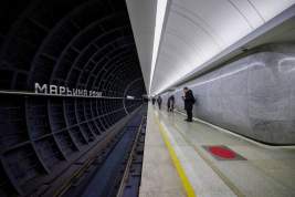 Познавательные факты о метро транслируют на станции «Марьина роща» БКЛ