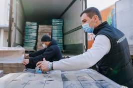 Собянин: Москва уже отправила в Донбасс около 400 тонн гуманитарных грузов