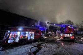 В результате пожара на цветочном складе в центре Москвы погибли два человека