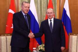 Владимир Путин и Реджеп Тайип Эрдоган завершили переговоры в Сочи и приняли совместное заявление