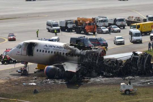 Завершилось расследование крушения сгоревшего в Шереметьево SSJ100 «Аэрофлота»